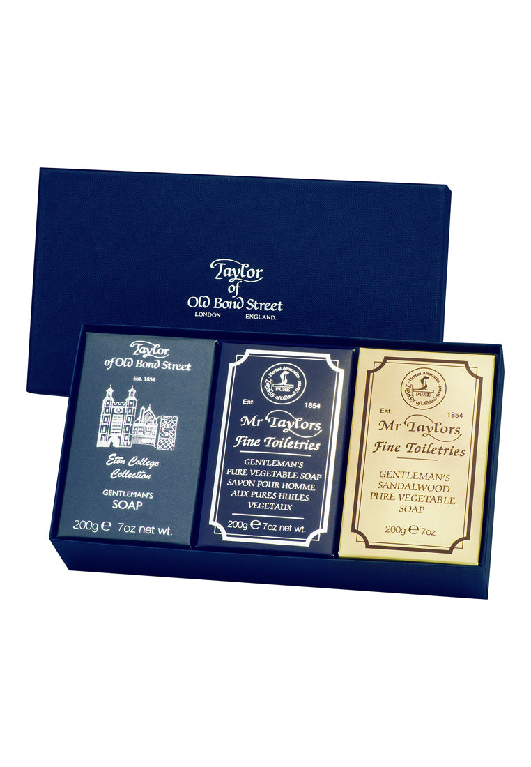 Taylor of Old Bond Street Gentleman's Soap Set dunkelblau