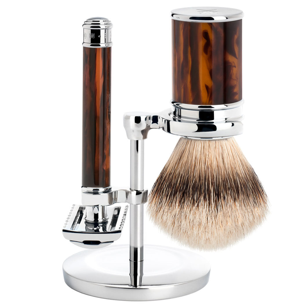 3-tlg. Rasier-Set - TRADITIONAL braun