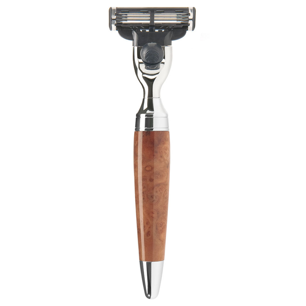 STYLO Rasierer Mach® 3 Griff  Thuja-Holz