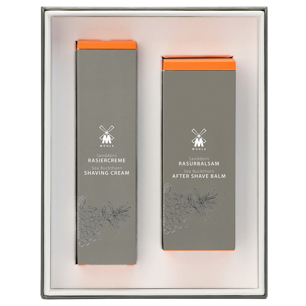Skincareset Rasiercreme und After Shave Balm mit  Sanddorn