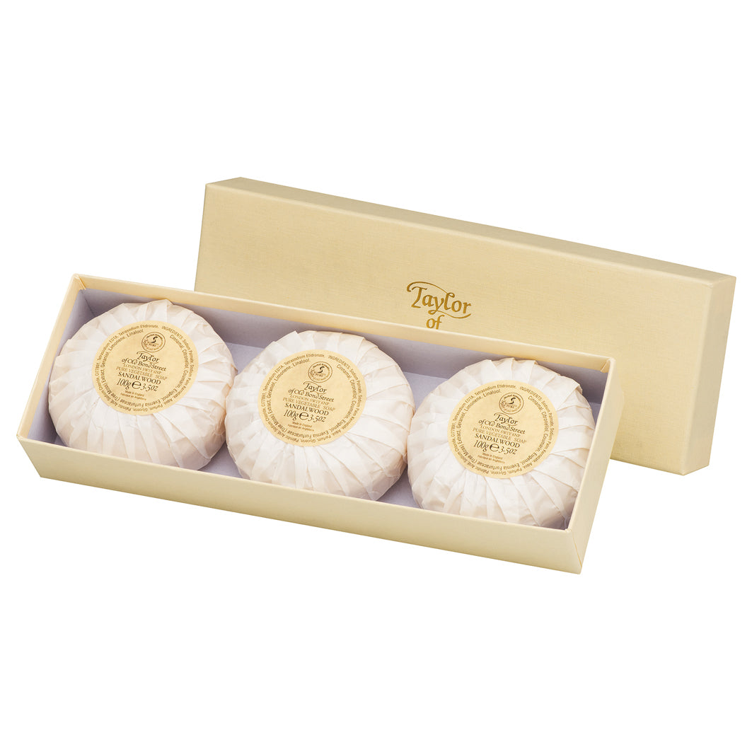 Taylor of Old Bond Street Sandalwood Soap Giftset sand