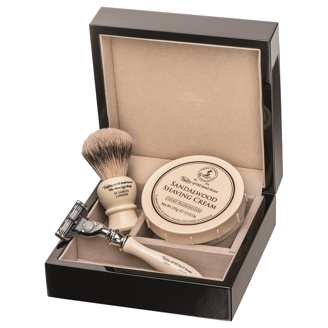 Taylor of Old Bond Street Geschenkset 3-teilig Sandelholz schwarz - 1 Stück