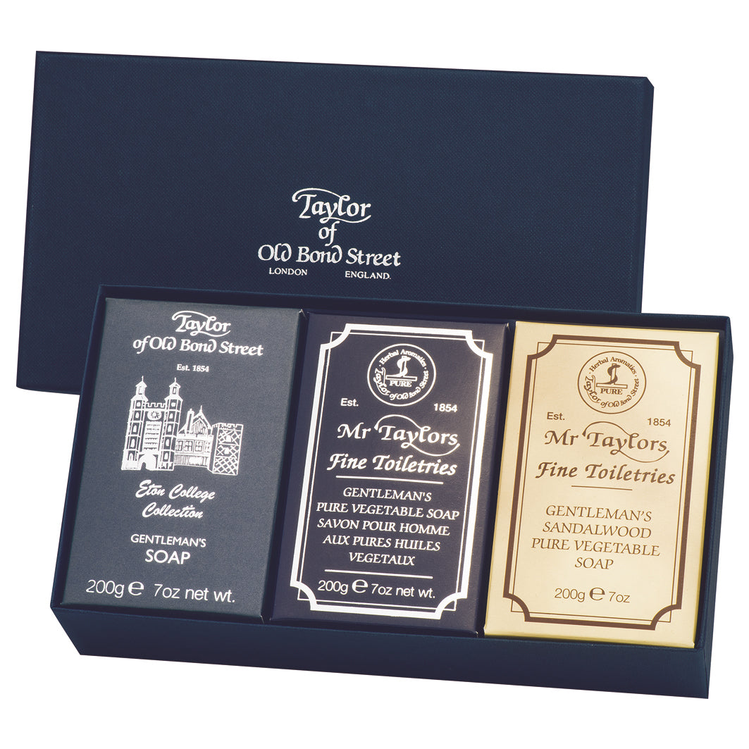 Taylor of Old Bond Street Gentleman's Soap Set dunkelblau