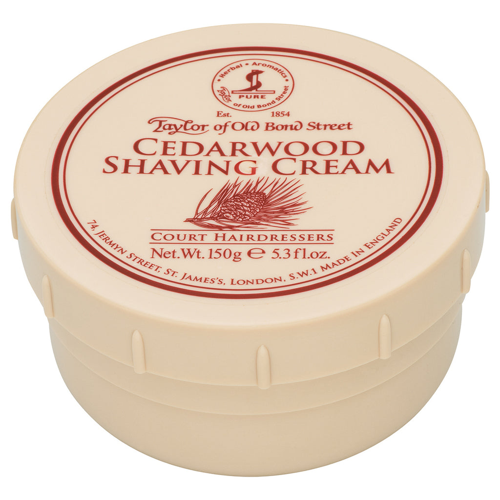 Taylor of Old Bond Street Cedarwood Shaving Cream cremeweiß
