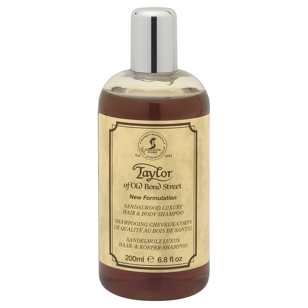 Taylor of Old Bond Street Duschgel Dusch-/Badegel und Shampoo Sandelholz, 200 ml, Maskuliner Sandelholz-Duft mit pflegenden, natürlichen Inhaltsstoffen.