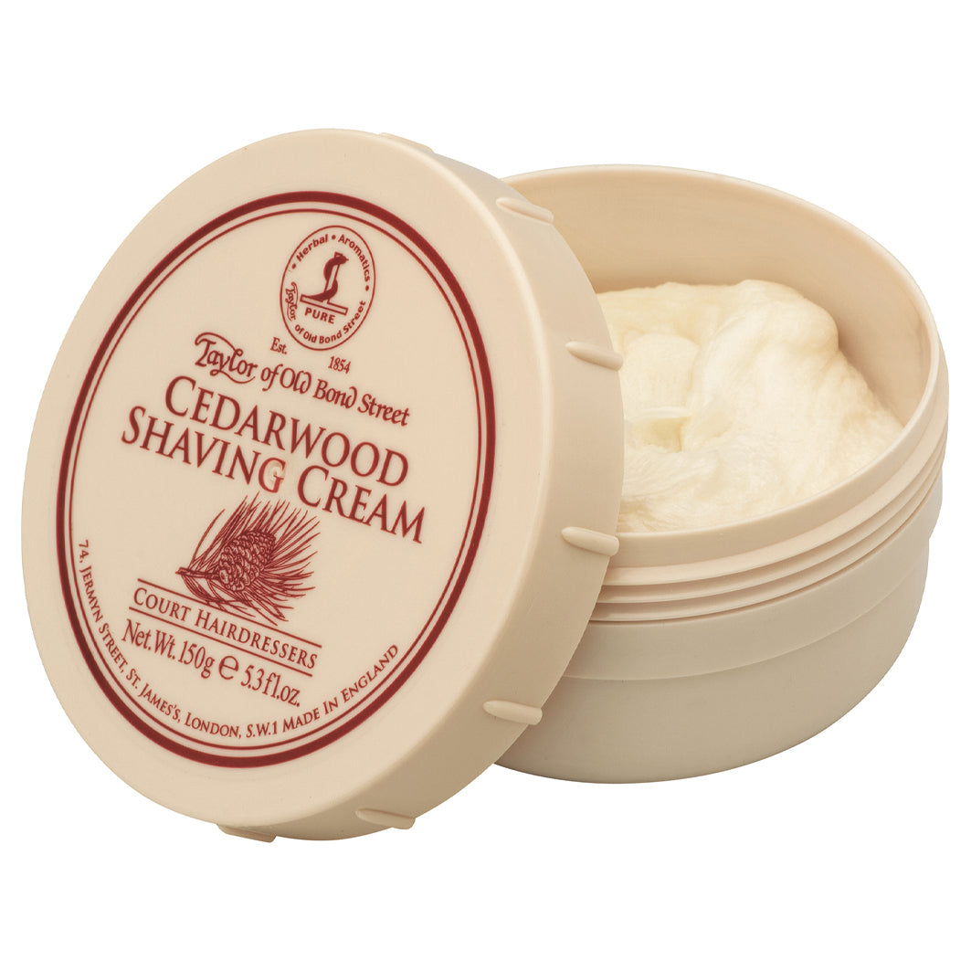 Taylor of Old Bond Street Cedarwood Shaving Cream cremeweiß