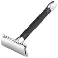 MERKUR Rasierhobel glanzverchromt mit extra langem Griff schwarz 23B