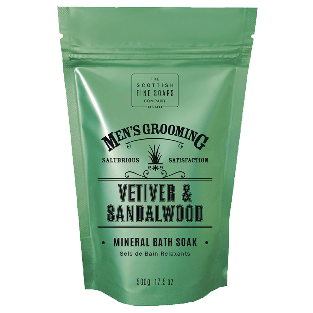 Men's Grooming Vetiver & Sandalwood Mineral Bath Soak