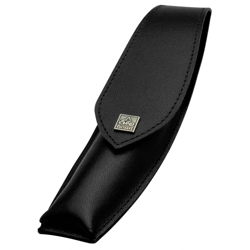 Etui für Rasiermesser schwarzes Leder