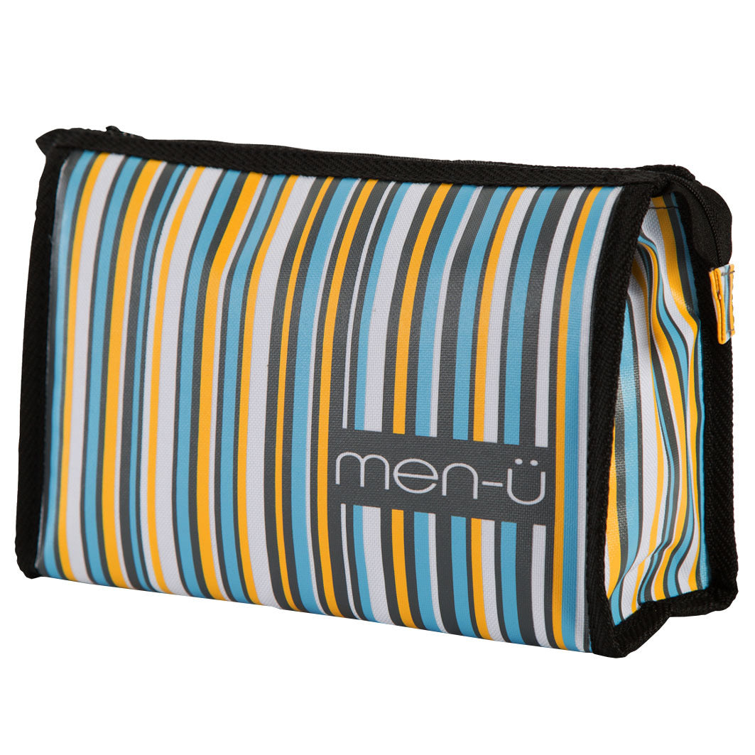 Toiletry Bag Grey Blue Yellow