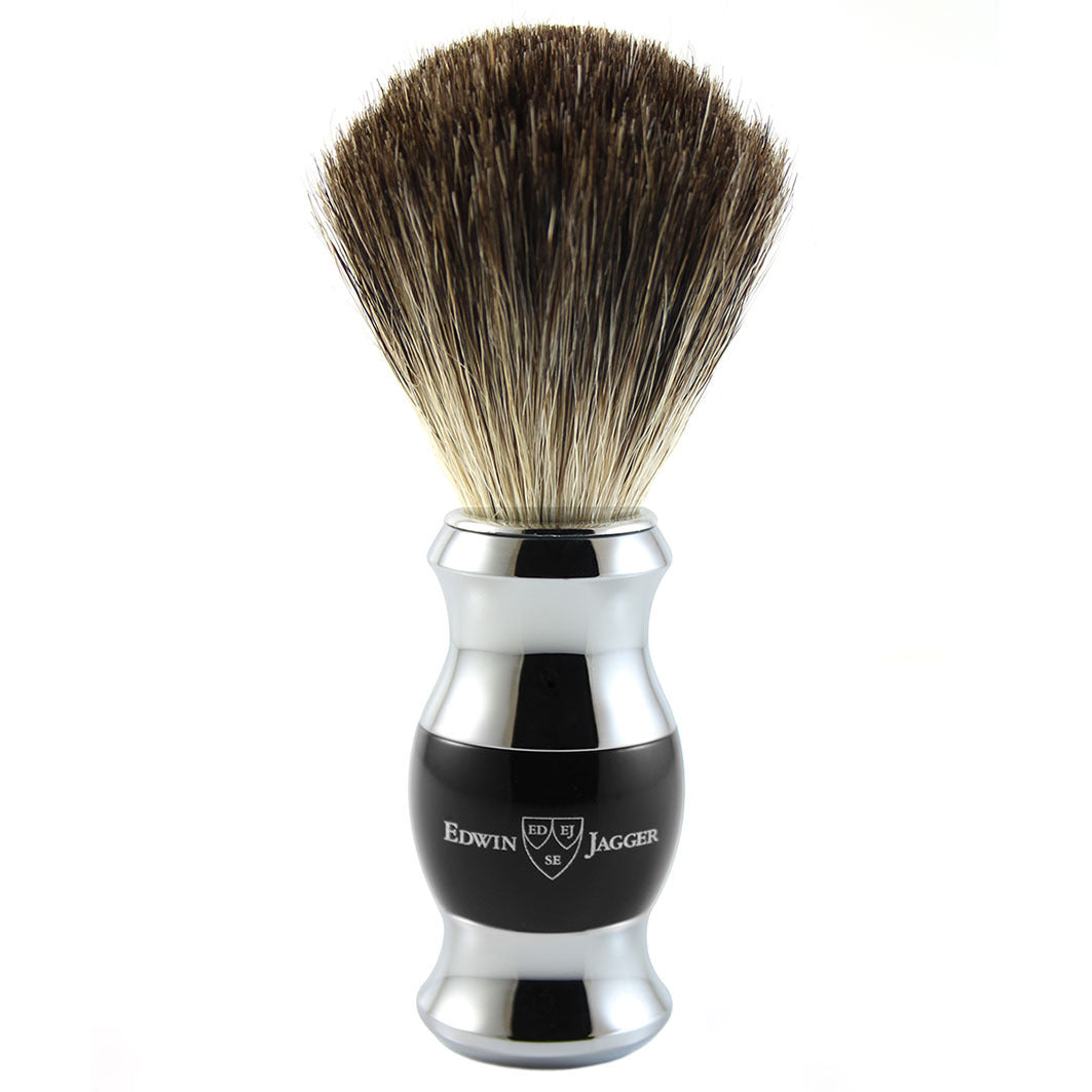 Dachshaar Rasierpinsel, Griffmaterial Ebony Imitat