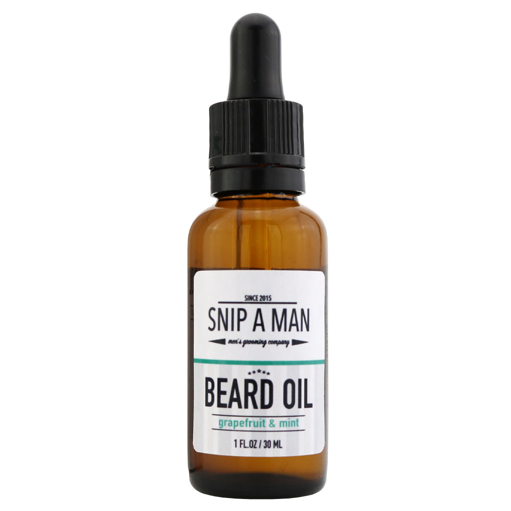 Snip a Man Beard Oil Grapefruit Mint braun