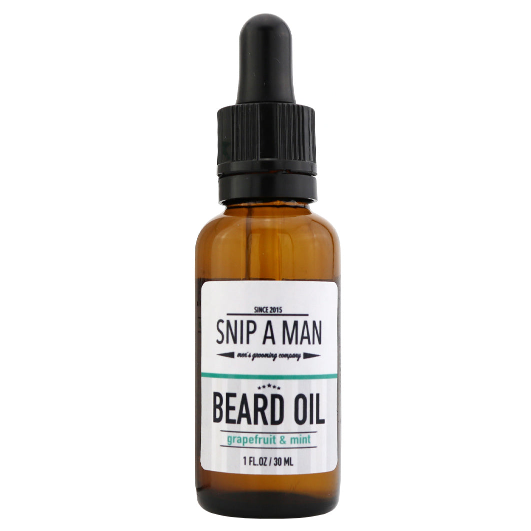Snip a Man Beard Oil Grapefruit Mint braun