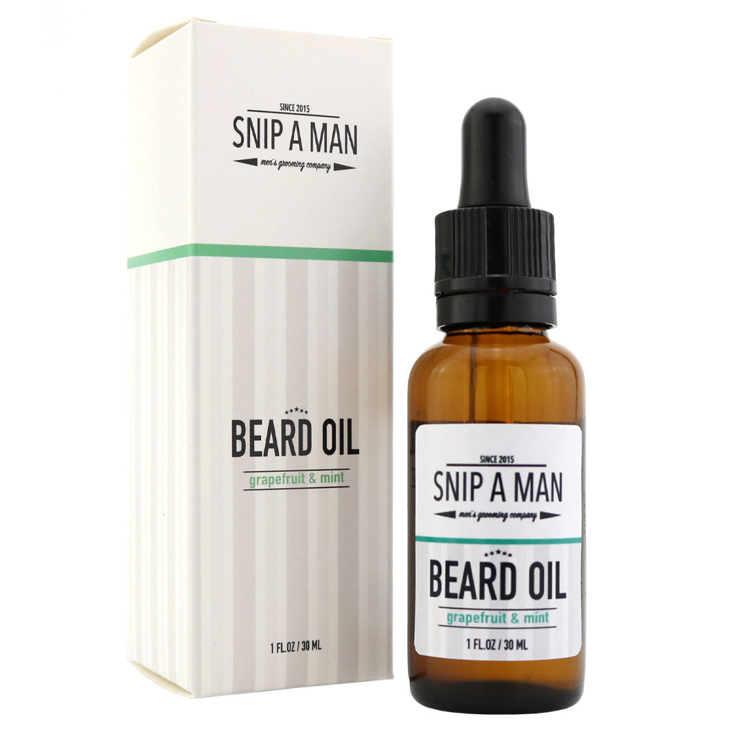 Snip a Man Beard Oil Grapefruit Mint braun