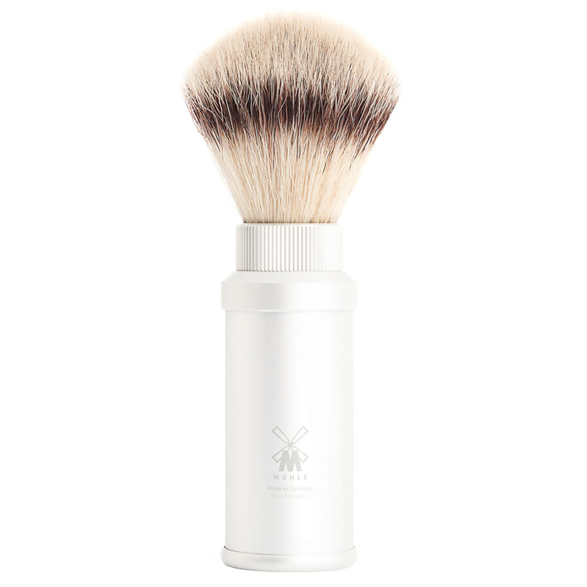 TRAVEL Reiserasierpinsel von MÜHLE, mit Silvertip Fibre®, Griffe aus eloxiertem Aluminium silber