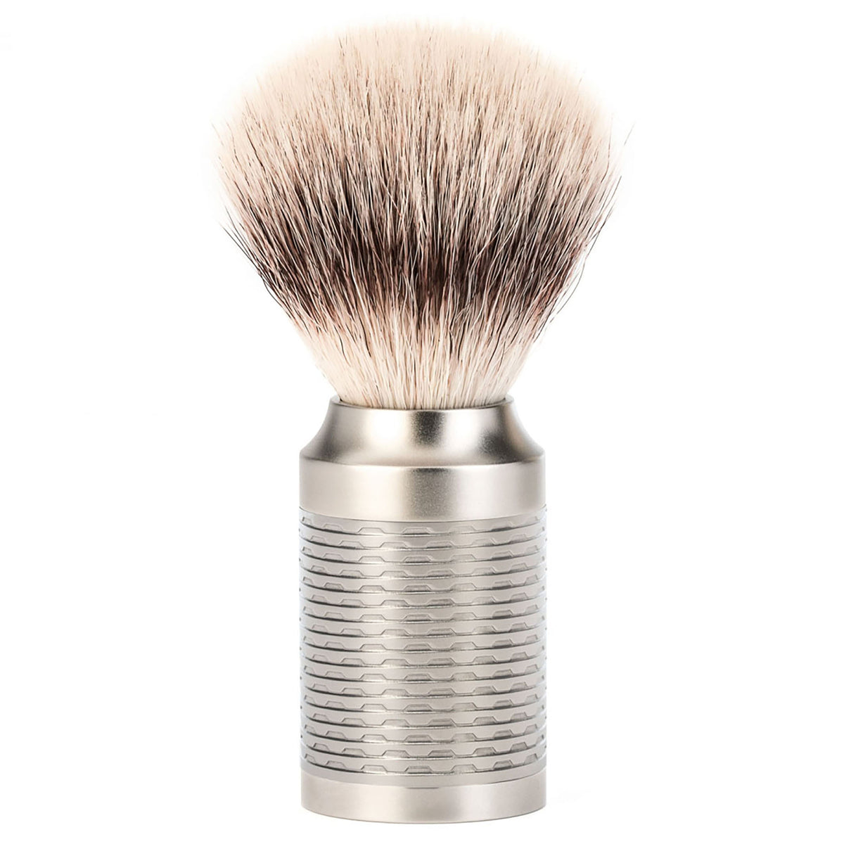 Rocca Rasierpinsel mit Silvertip Fibre®, Griff Edelstahl