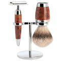 Stylo 3 tlg Rasierset Silberspitz, Hobel, Griff Thuja Holz