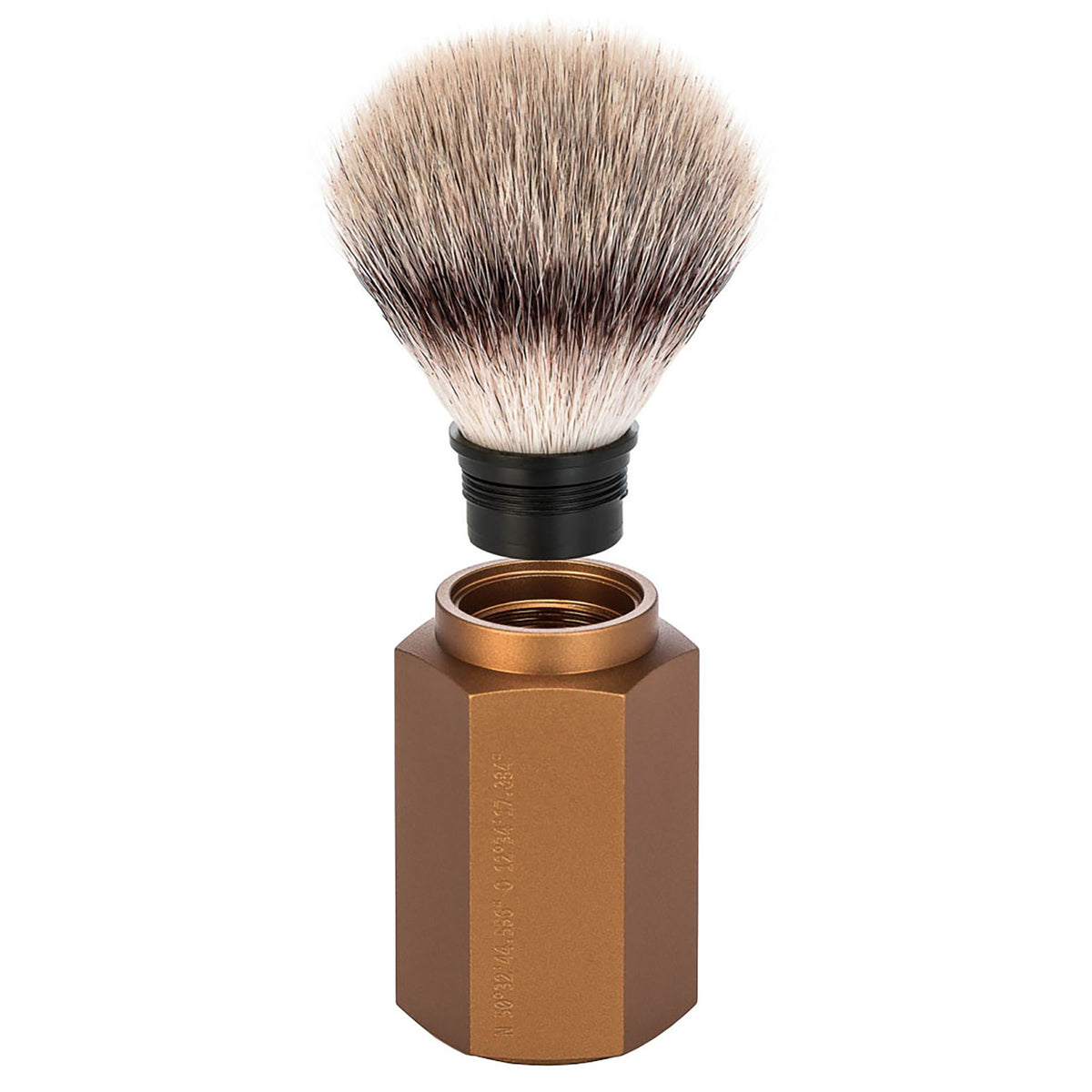HEXAGON 3-teiliges Rasierset Silvertip Fibre®, Rasierhobel, bronze