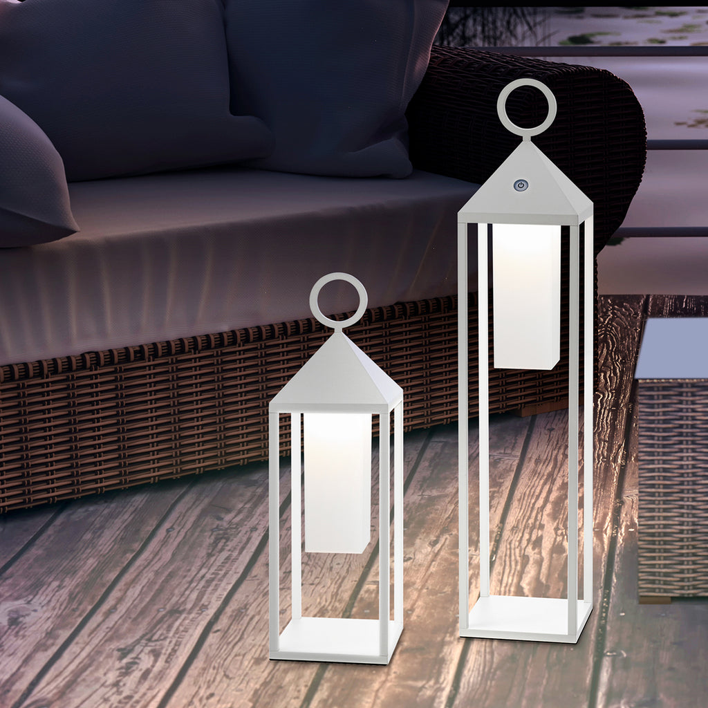 Stehleuchte NUPHARE - Weiß - Indoor & Outdoor, dimm- und aufladbar, 9h Leuchtdauer weiss