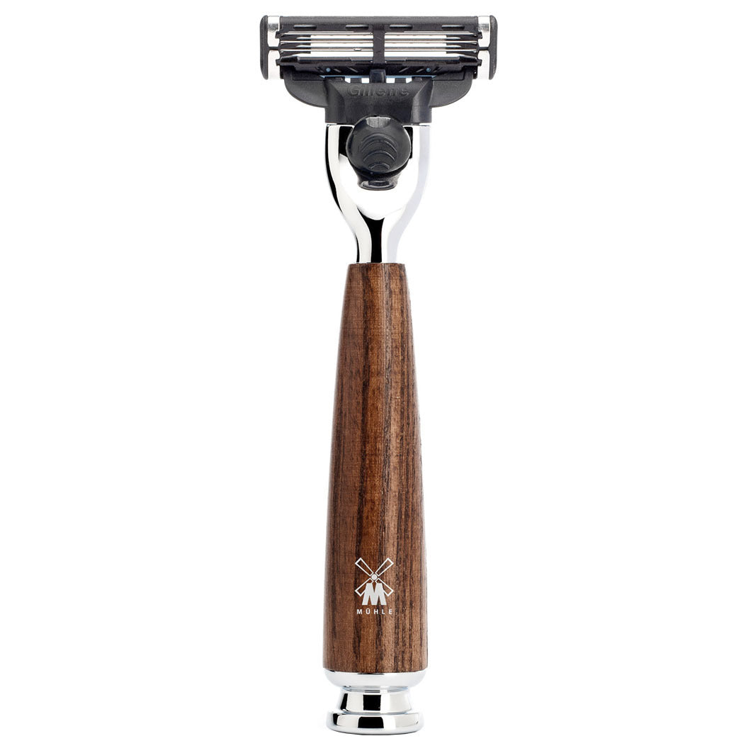 Rytmo 3-Klingen-Rasierer, Gillette® Mach3®, Griffmaterial Esche gedämpft