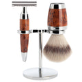 STYLO 3-teiliges Rasierset, Silvertip Fibre®, mit Rasierhobel, Griffmaterial Thuja-Holz
