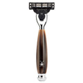 VIVO 3-Klingen-Rasierer, Gillette® Mach3®, Griffmaterial Edelharz, hornbraun
