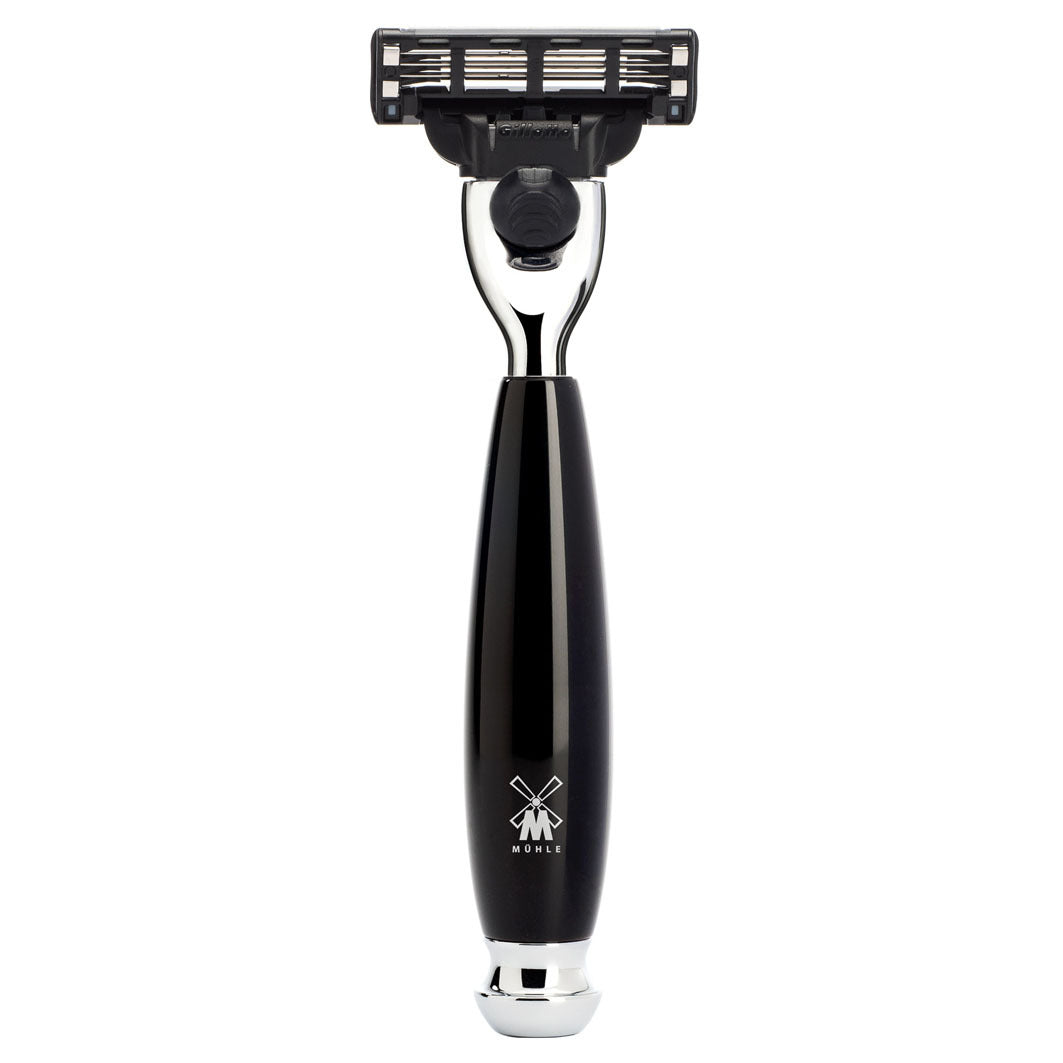 VIVO 3-Klingen-Rasierer, Gillette® Mach3®, Griffmaterial Edelharz, schwarz