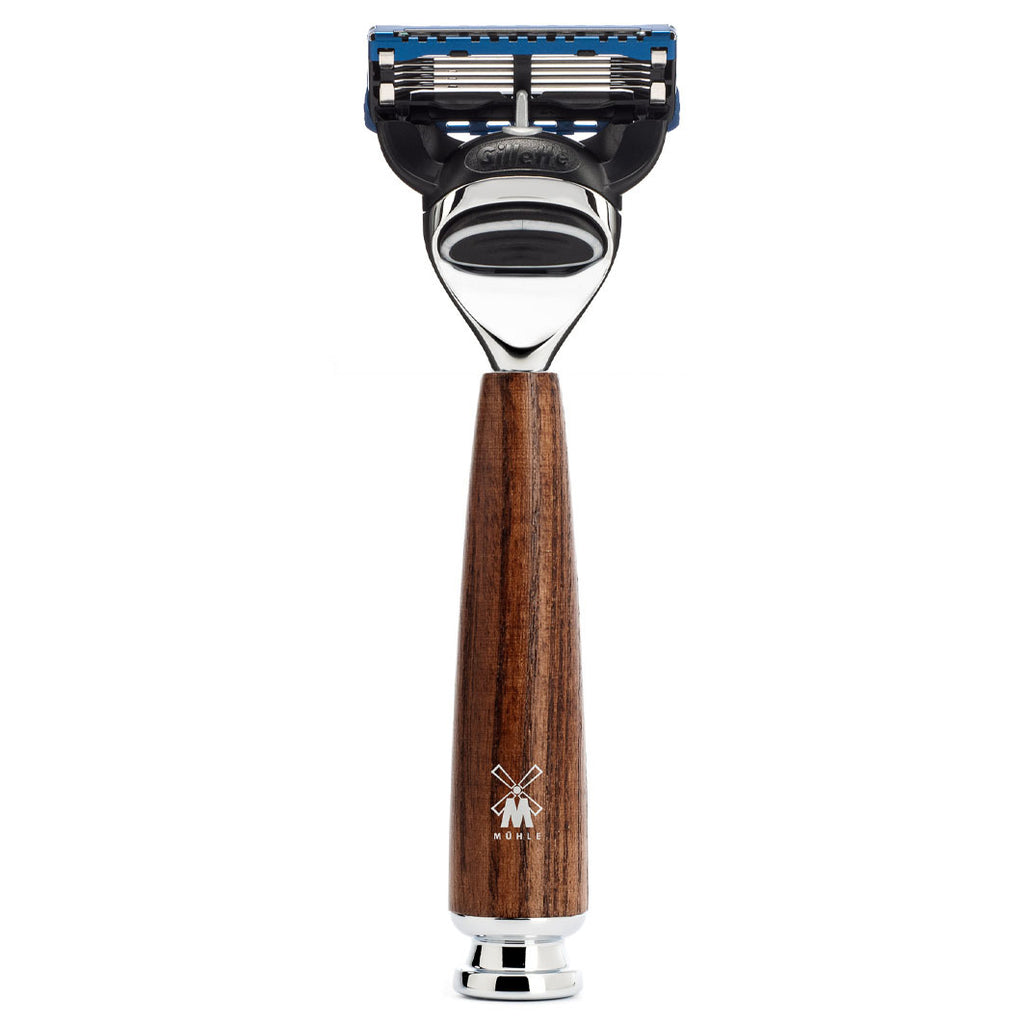 RYTMO 5-Klingen-Rasierer, Gillette® Fusion™, Griffmaterial Esche gedämpft