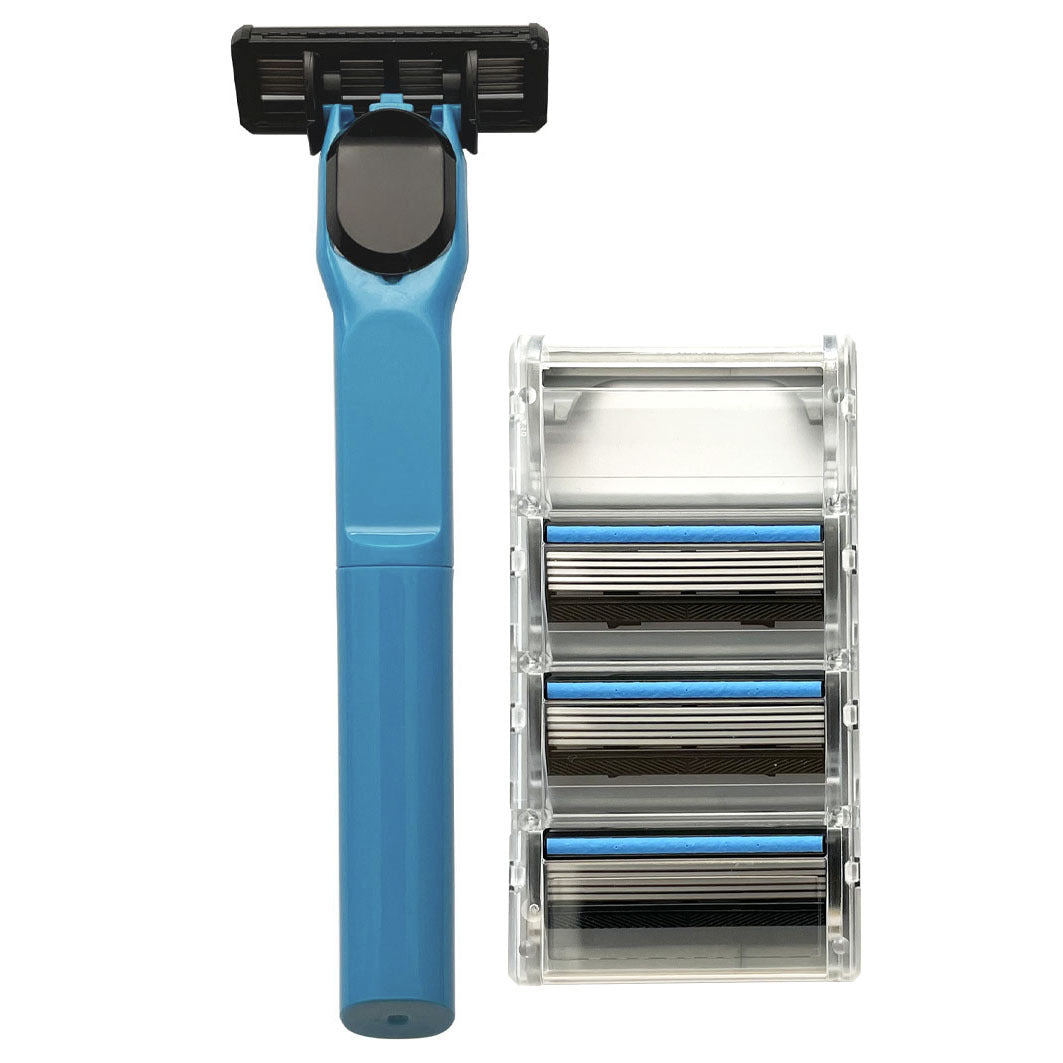 Set: Designgriff blau mit 4 Klingen