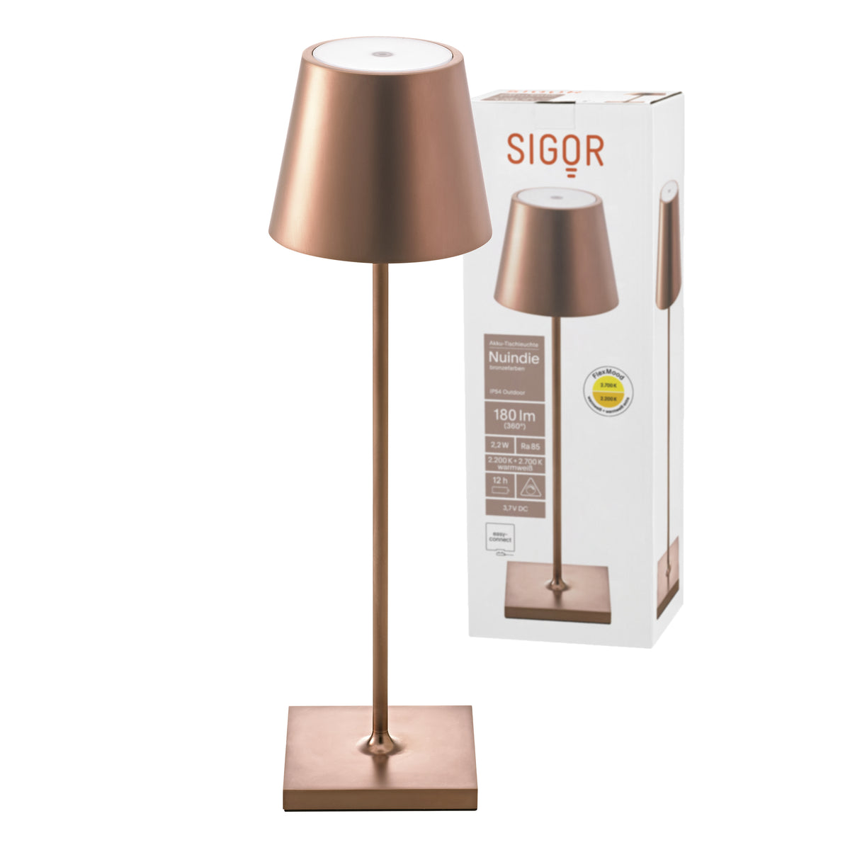 Tischleuchte NUINDIE Bronzefarben Bronze