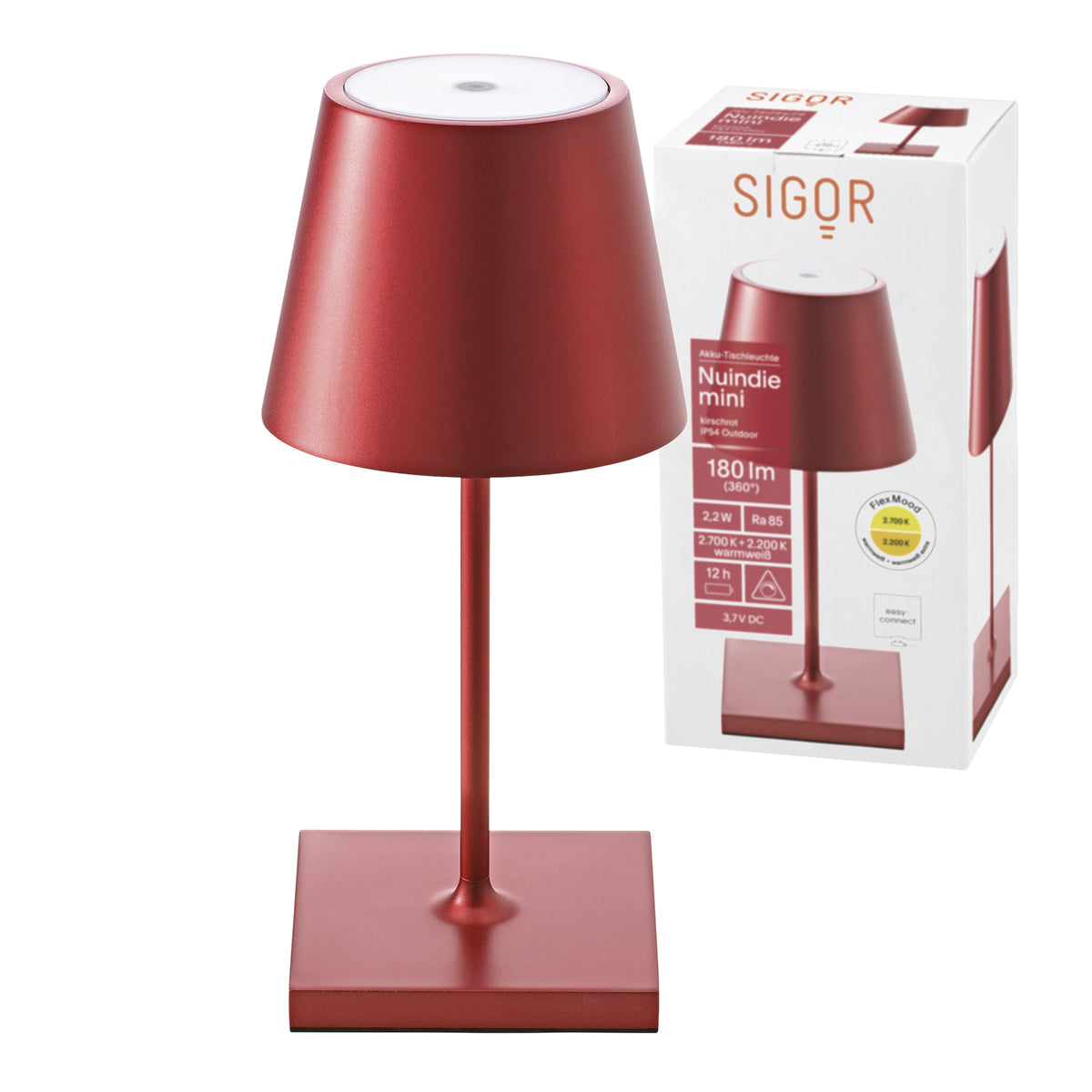 Tischleuchte NUINDIE Mini Kirschrot Kirschrot