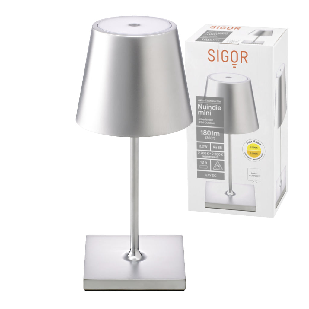 Tischleuchte NUINDIE Mini Silberfarben silber