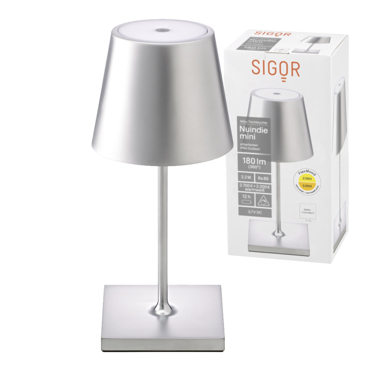 Tischleuchte NUINDIE Mini Silberfarben silber