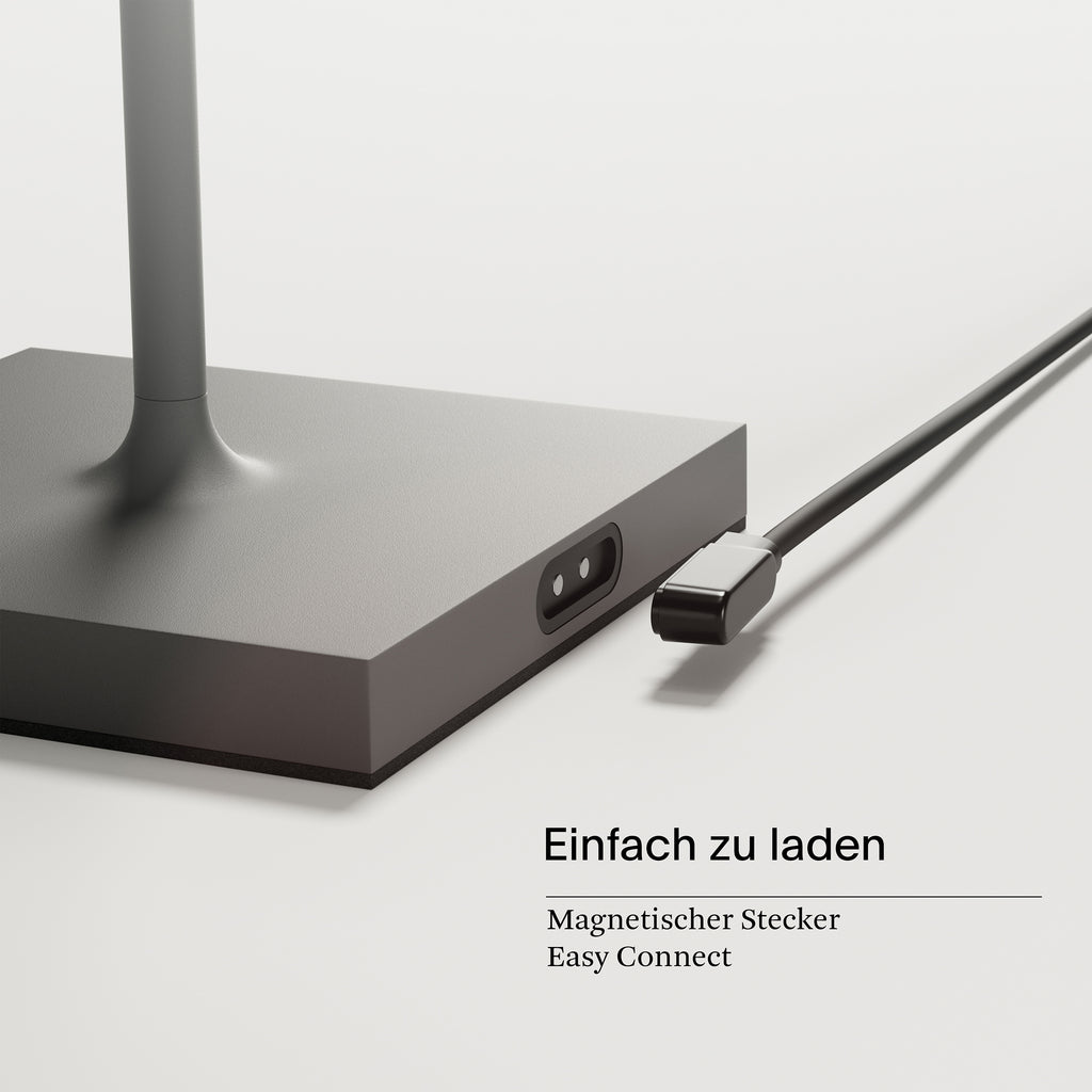 Tischleuchte NUINDIE Doppelpack - 2x Dimmbare LED Akku-Tischleuchte In- & Outdoor, 38 cm, Graphitgrau graphitgrau