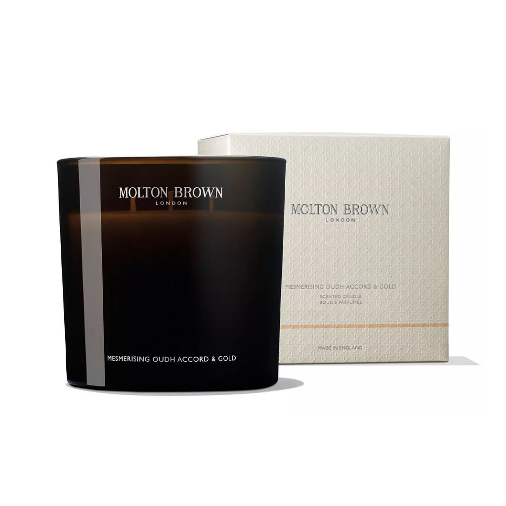 Mesmerising Oudh Accord & Gold Luxury Scented Candle (Triple Wick) dunkelbraun