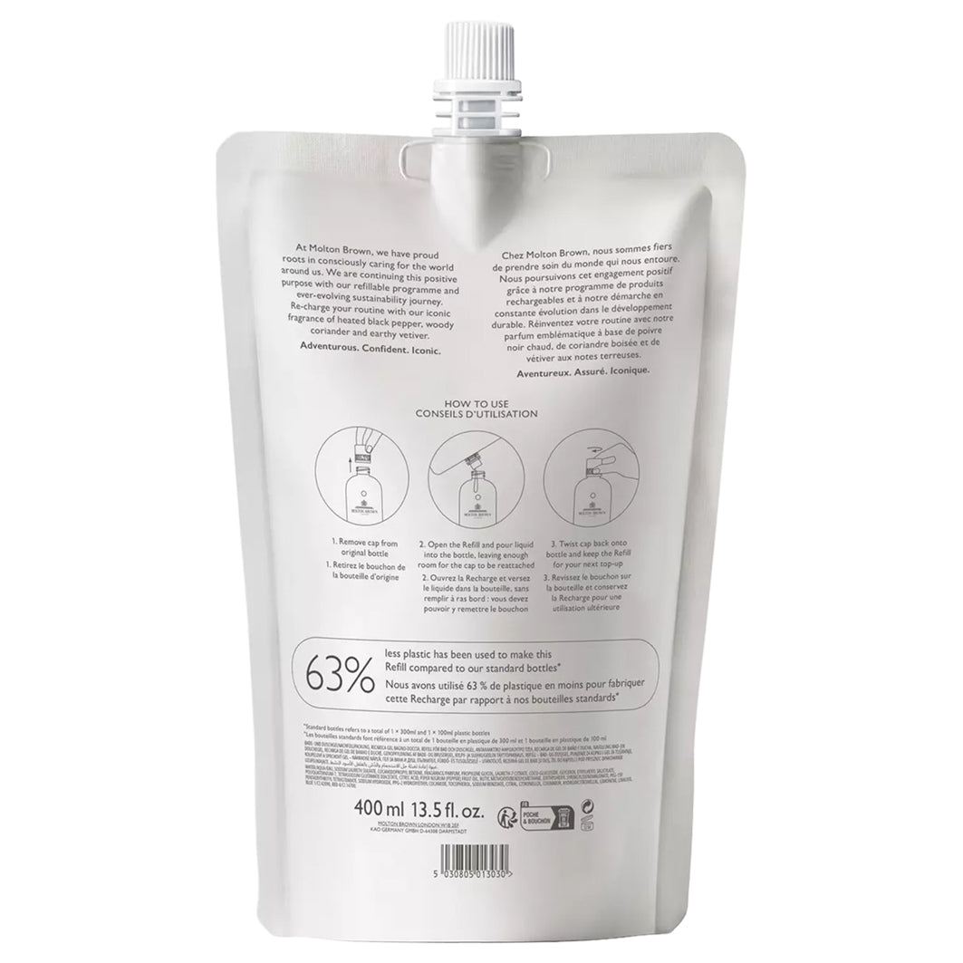 Re-Charge Black Pepper Bath & Shower Gel Refill deckweiß