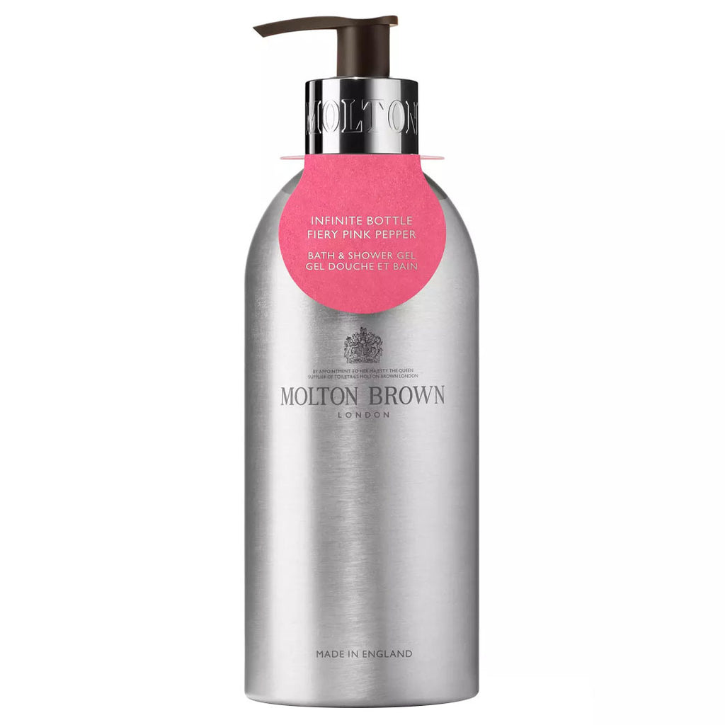 INFINITE BOTTLE FIERY PINK PEPPER BATH & SHOWER GEL silber