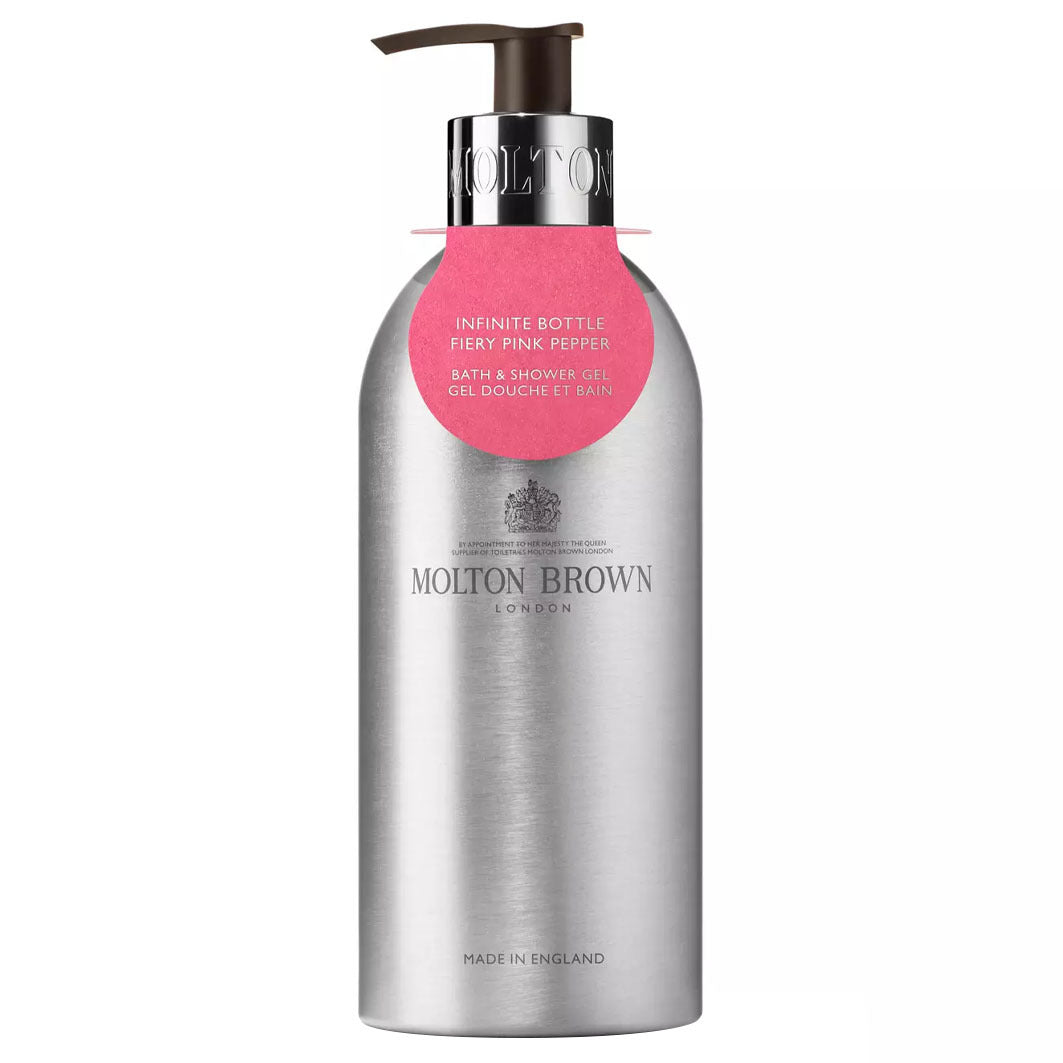 INFINITE BOTTLE FIERY PINK PEPPER BATH & SHOWER GEL silber