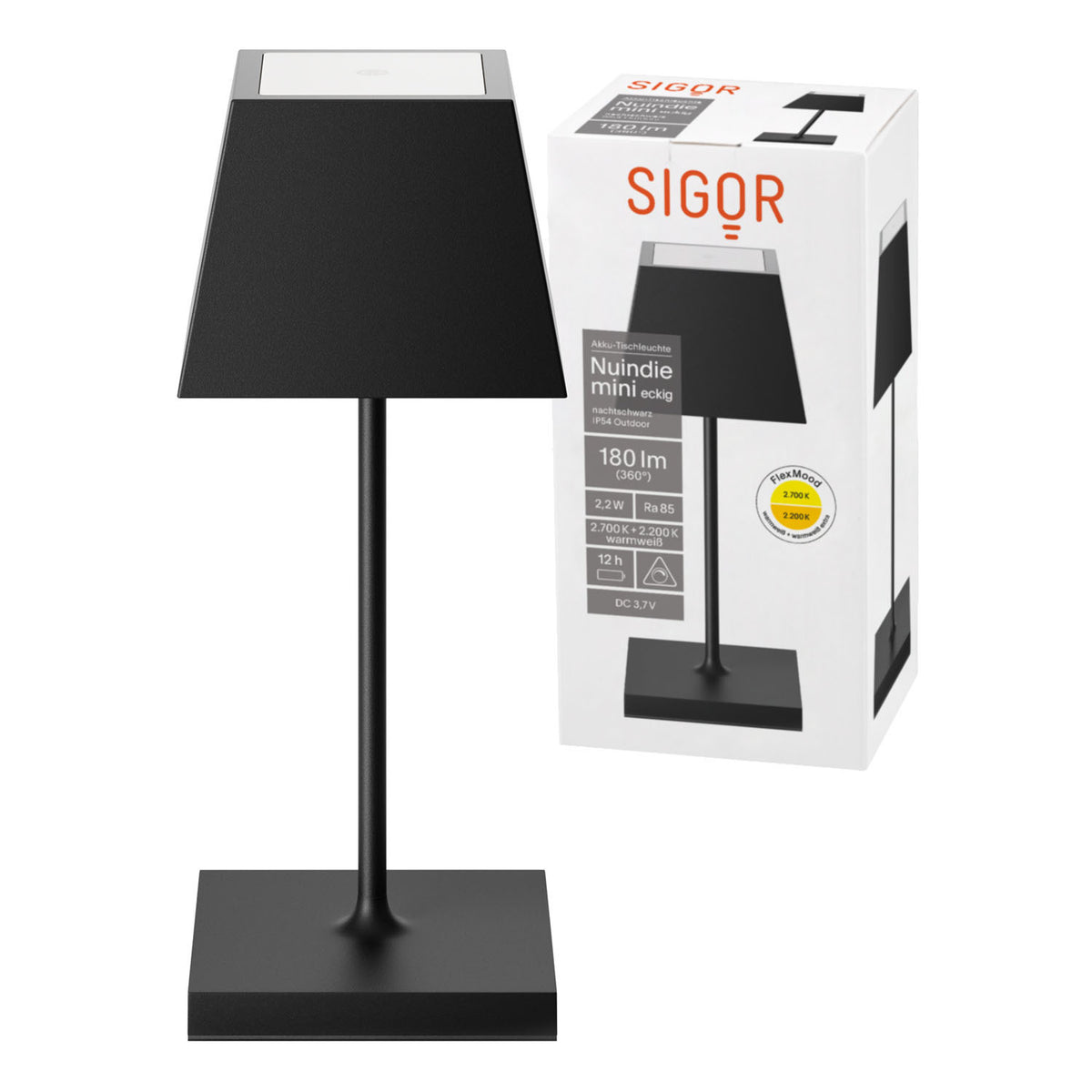NUINDIE mini eckig nachtschwarz