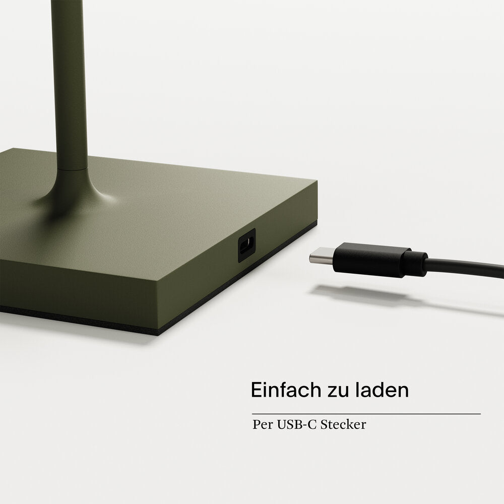 Nuindie Akku-Stehleuchte USB-C 1200mm tannengrün tannengrün