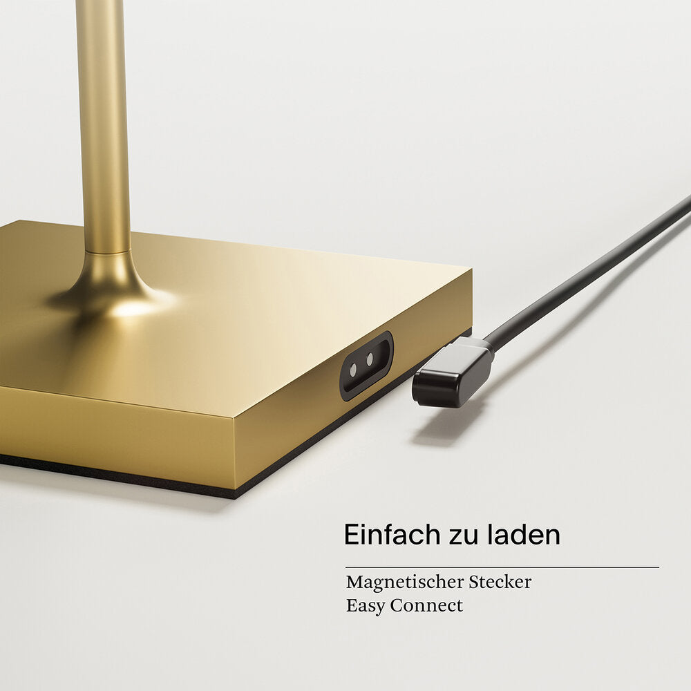 Nuindie Akku-Stehleuchte 1200mm goldfarben rund goldfarben