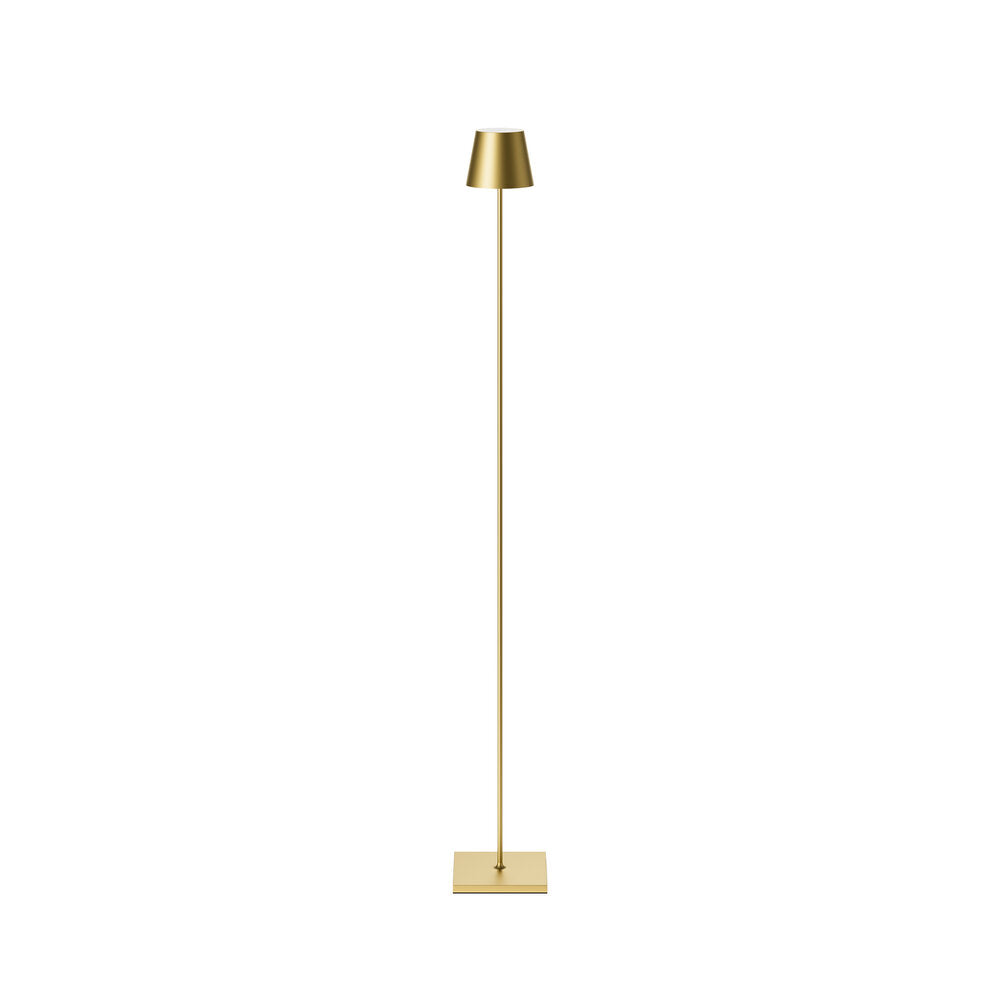 Nuindie Akku-Stehleuchte 1200mm goldfarben rund goldfarben