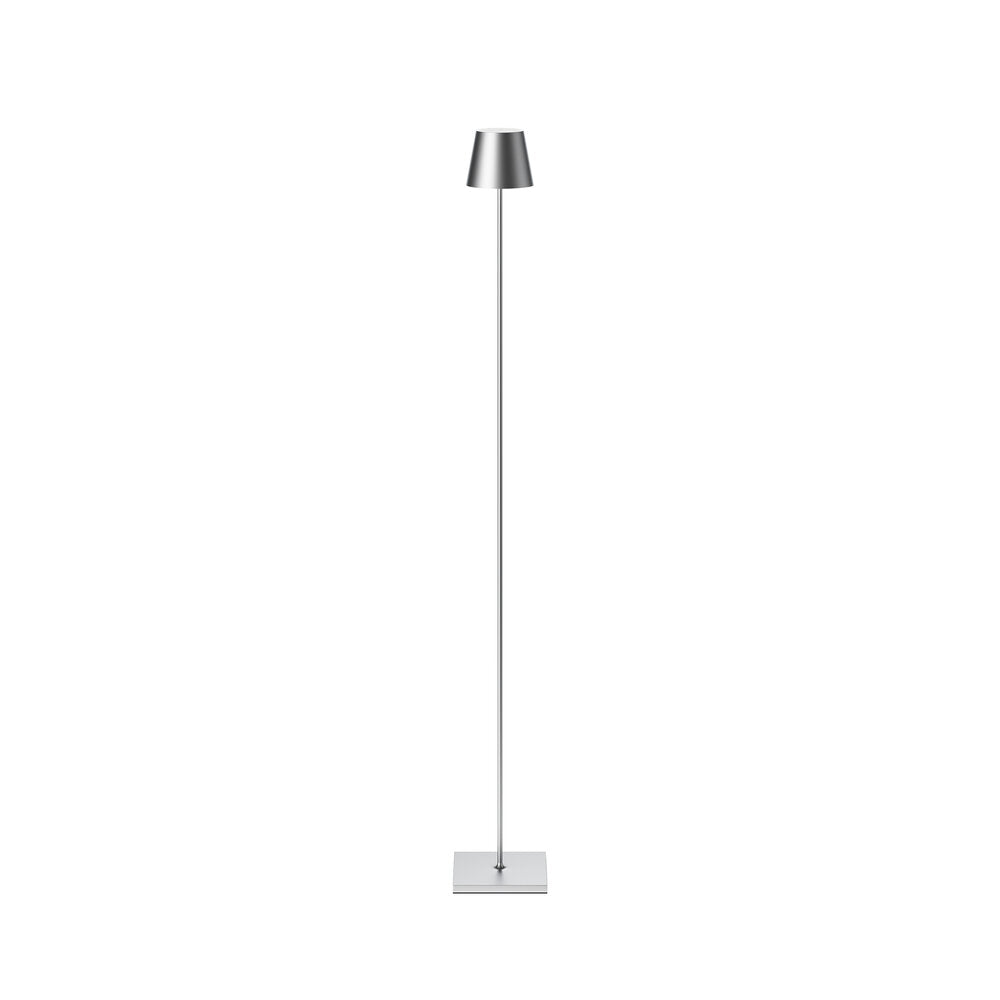 Nuindie Akku-Stehleuchte 1200mm silberfarben rund silber