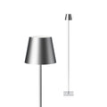 Nuindie Akku-Stehleuchte 1200mm silberfarben rund silber