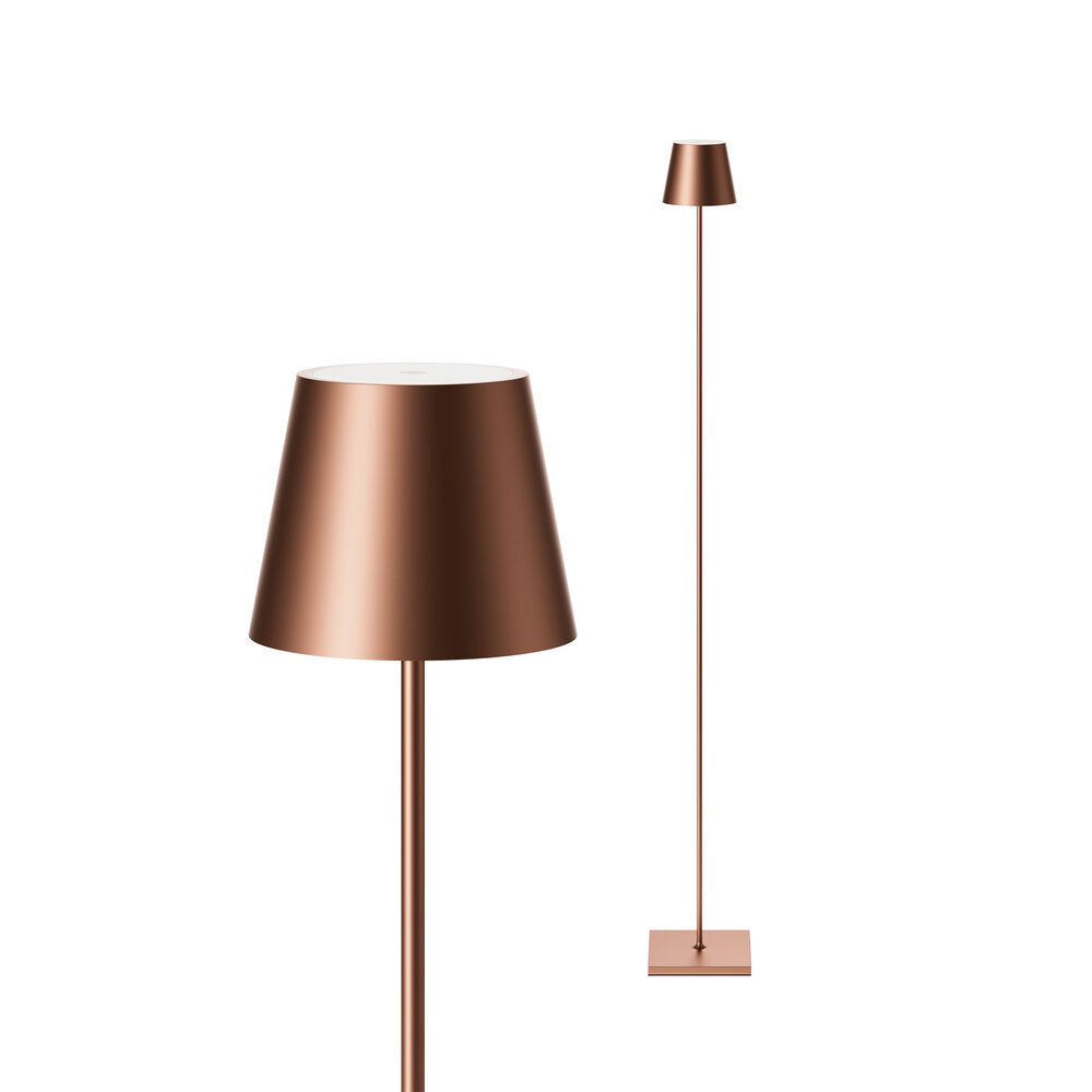 Nuindie Akku-Stehleuchte 1200mm bronzefarben rund bronze
