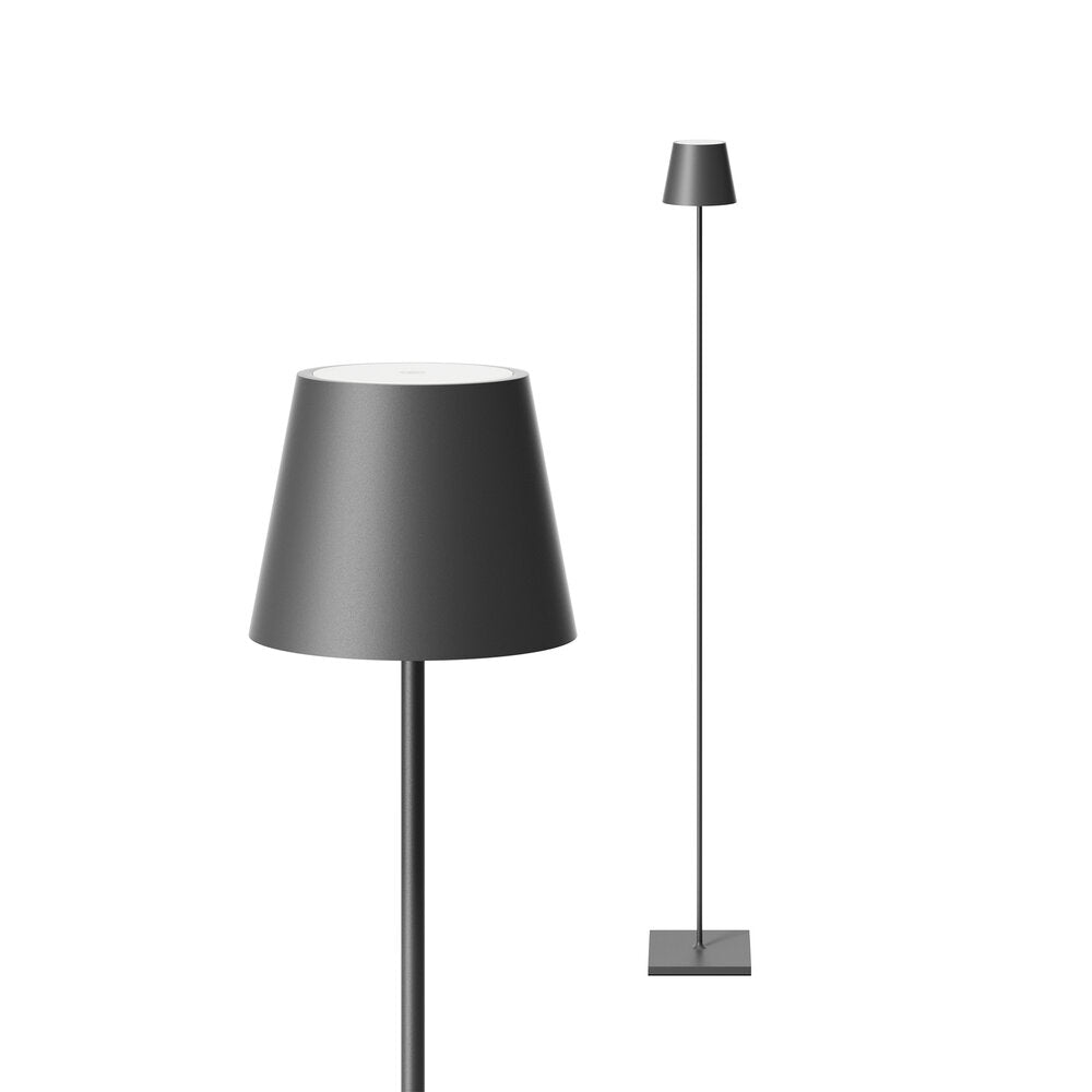 Nuindie Akku-Stehleuchte USB-C 1200mm graphitgrau graphitgrau