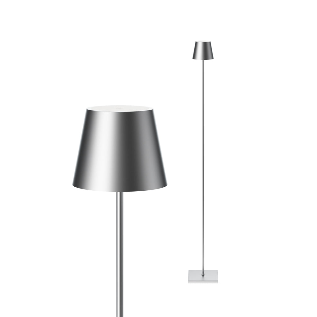 Akku-Stehleuchte Nuindie USB-C 1200mm silberfarben silberfarben