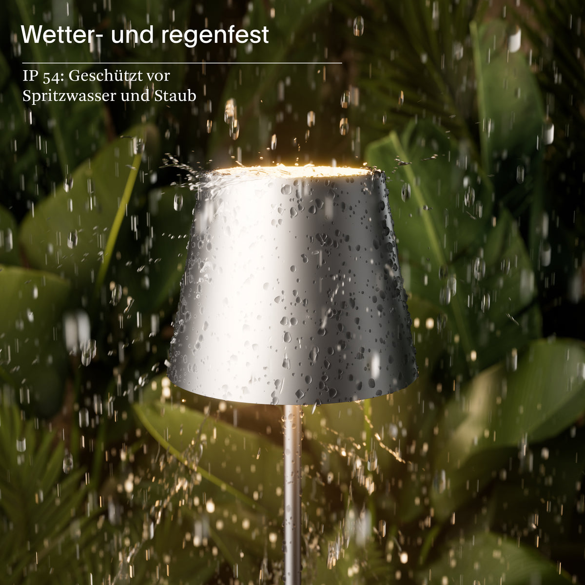 Akku-Stehleuchte Nuindie USB-C 1200mm silberfarben silberfarben