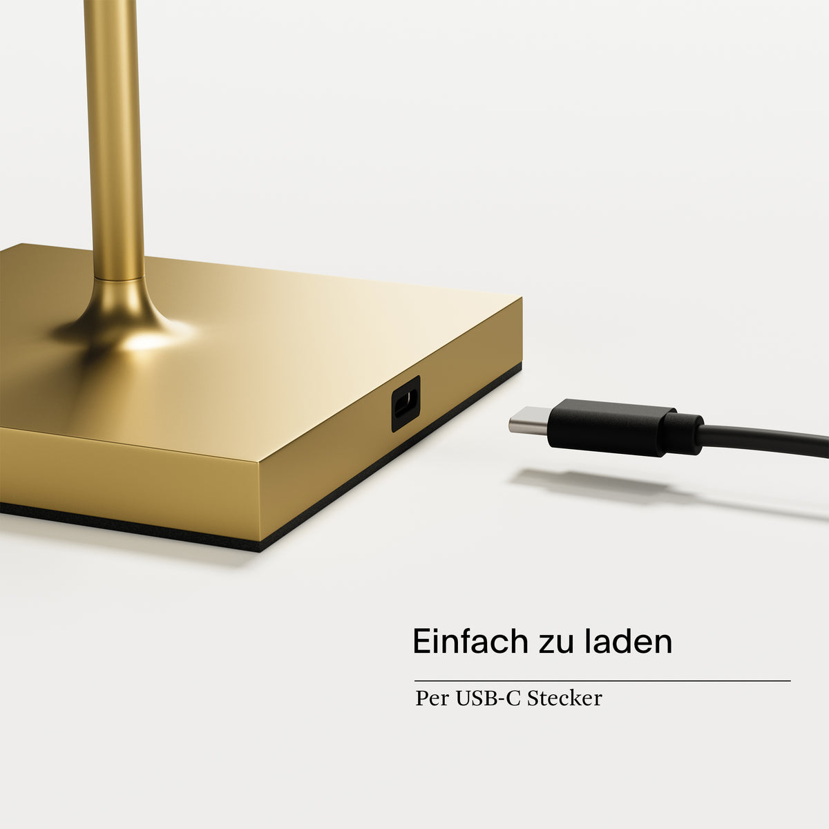 Akku-Stehleuchte Nuindie USB-C 1200mm goldfarben goldfarben