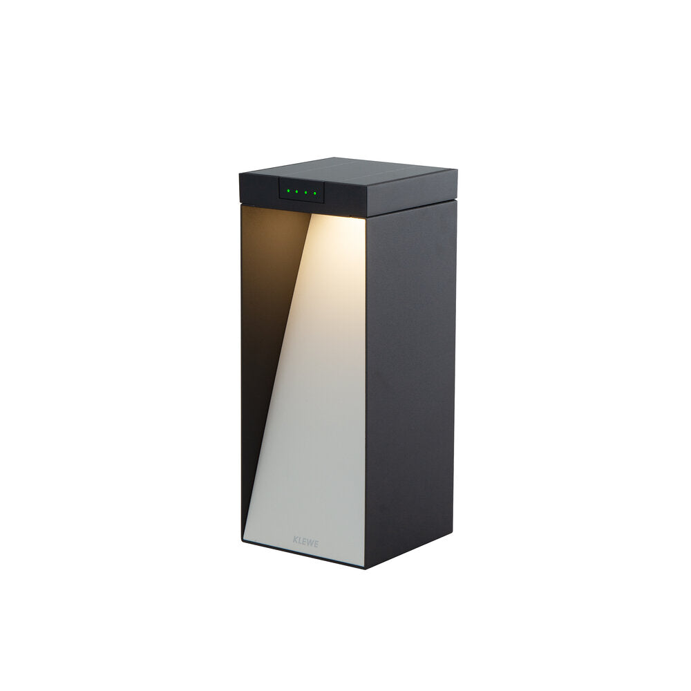 Klewe Milio Side Akku-Solarleuchte 350mm anthrazit